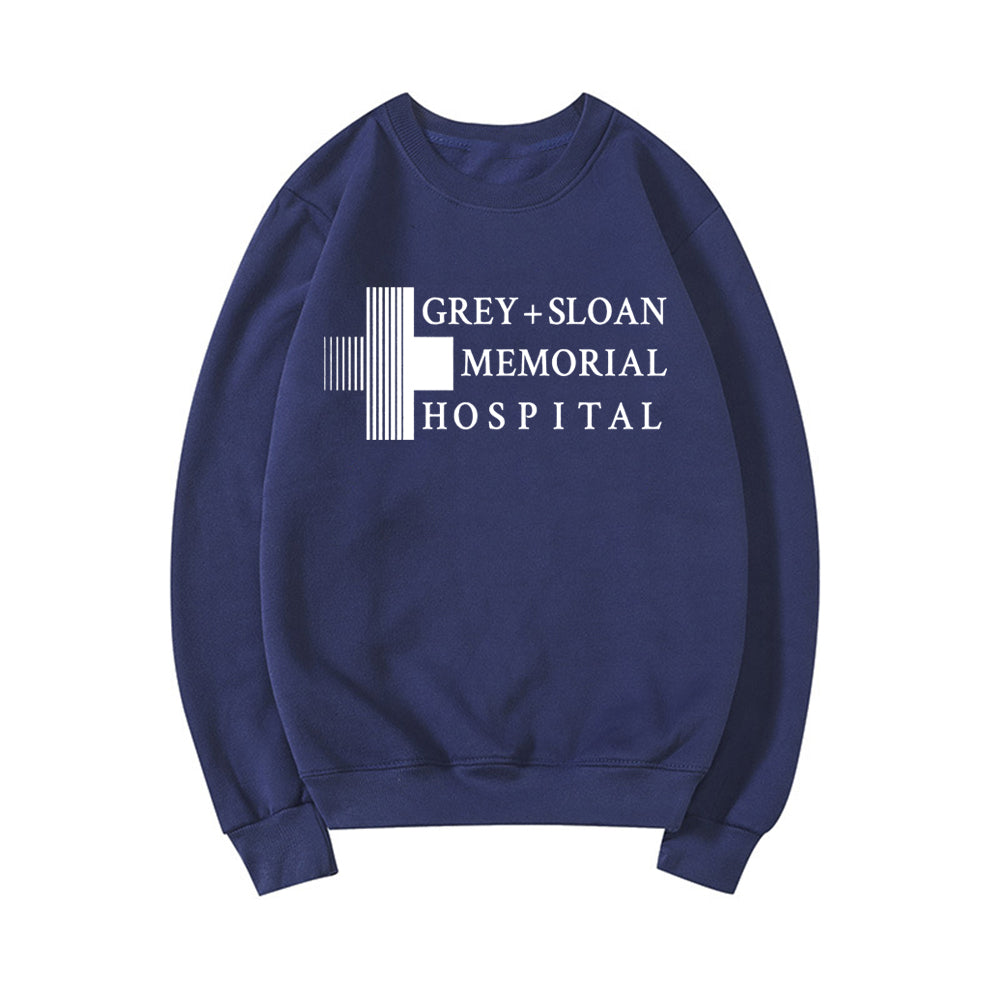 Grey + Sloan Memorial Hospital Unisex Sweatshirts TV Show Hoodies Streetwear Women Top Casual Pullovers Hoodie