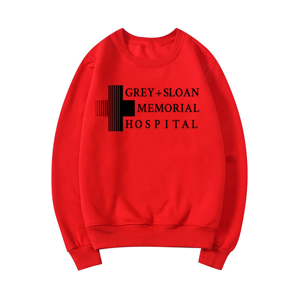 Grey + Sloan Memorial Hospital Unisex Sweatshirts TV Show Hoodies Streetwear Women Top Casual Pullovers Hoodie