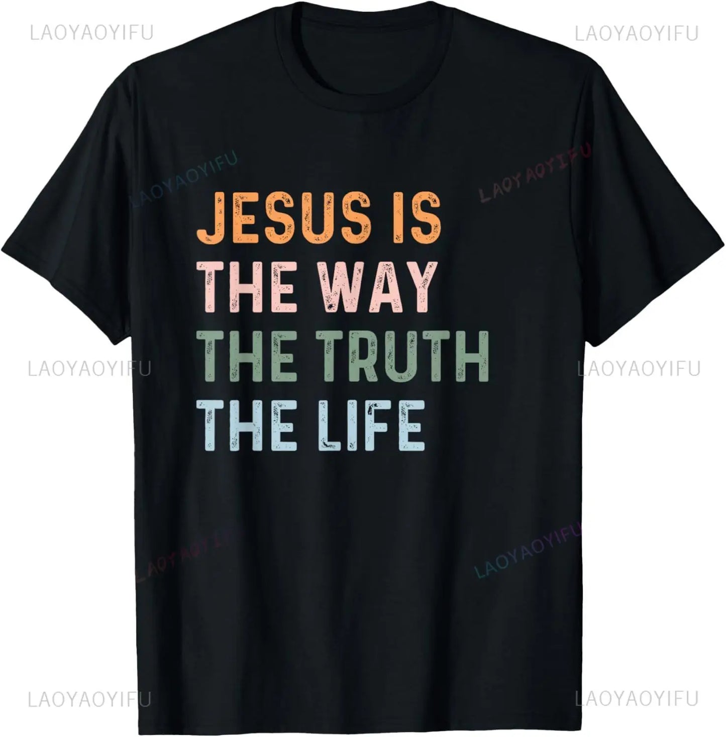 Jesus The Way Truth Life T-Shirt  Graphic T Shirts  Vintage T Shirt Christian T Shirt Women and Men Kids