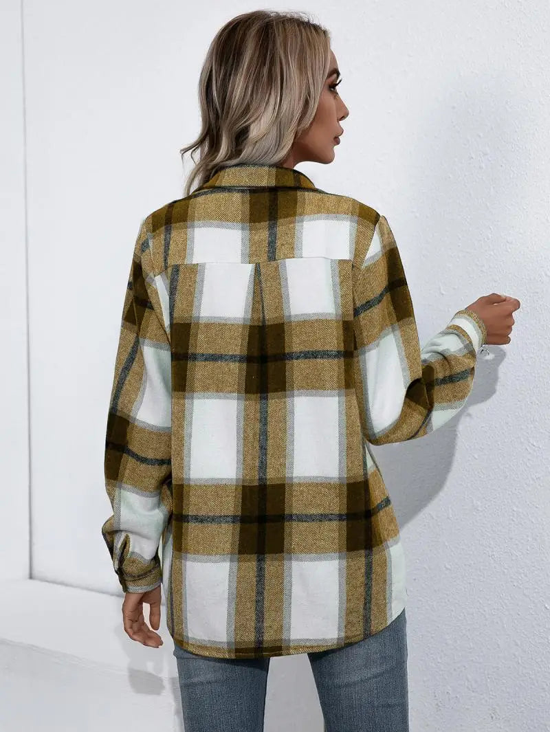 Modern Chic Plaid Coat for Women