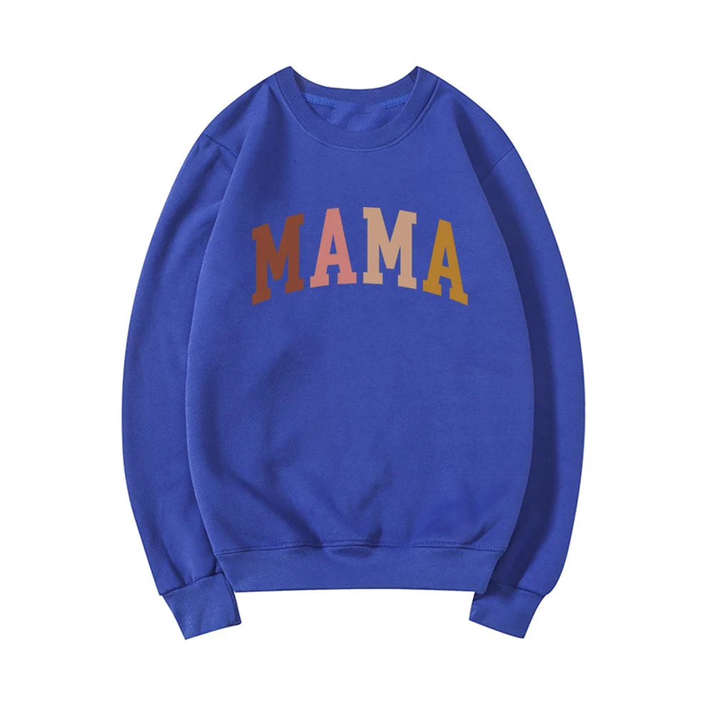 Mama Sweatshirt Mama Gift Grandma Sweatshirts Gift for Mother Mom Hoodie Mama Crewneck Pullovers New Mom Clothes