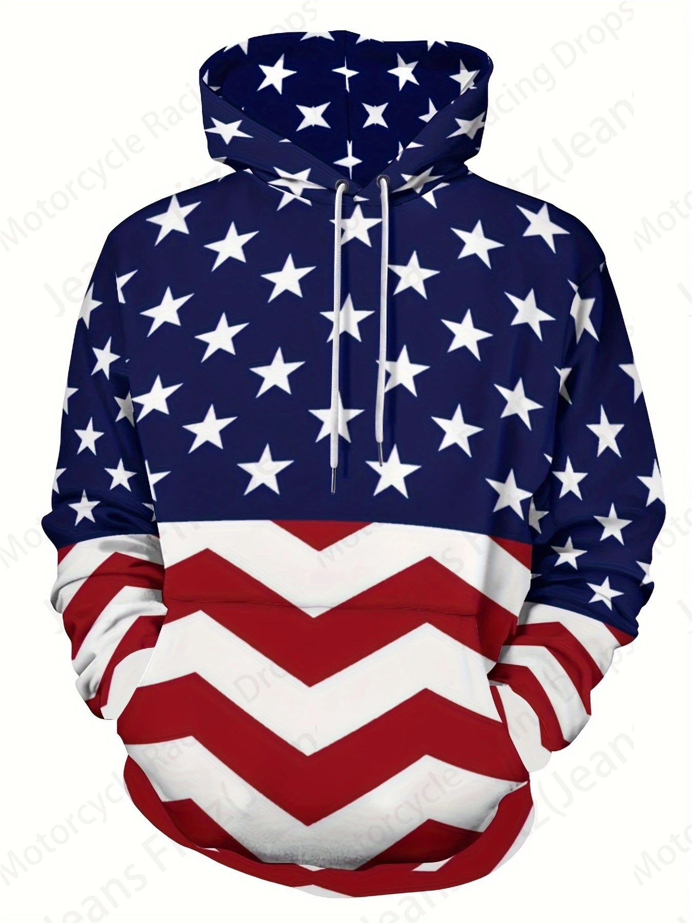 American Flag & Blessed 3d Print Hoodie Women Fashion Oversized Hoodies Women Sweats Letter Coat Sweatshirt With Pocket Pullover