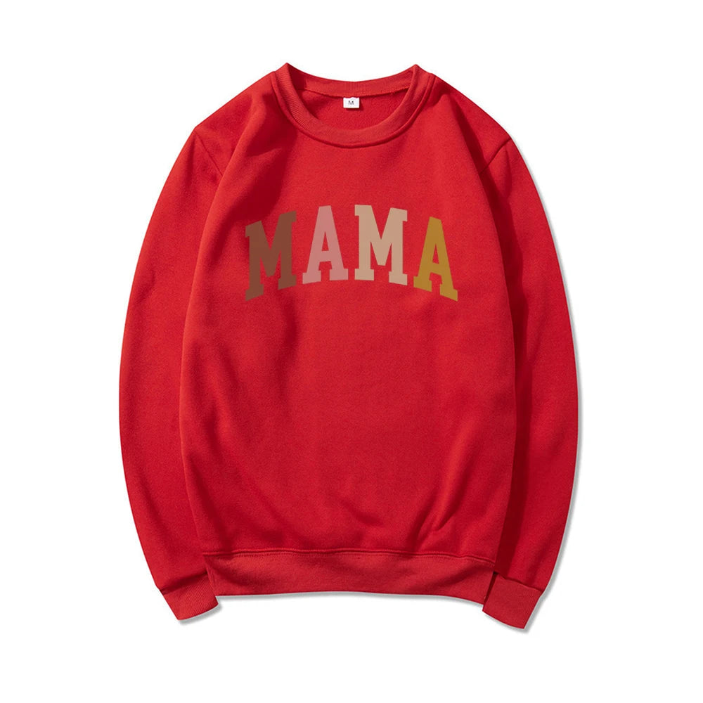 Mama Sweatshirt Mama Gift Grandma Sweatshirts Gift for Mother Mom Hoodie Mama Crewneck Pullovers New Mom Clothes