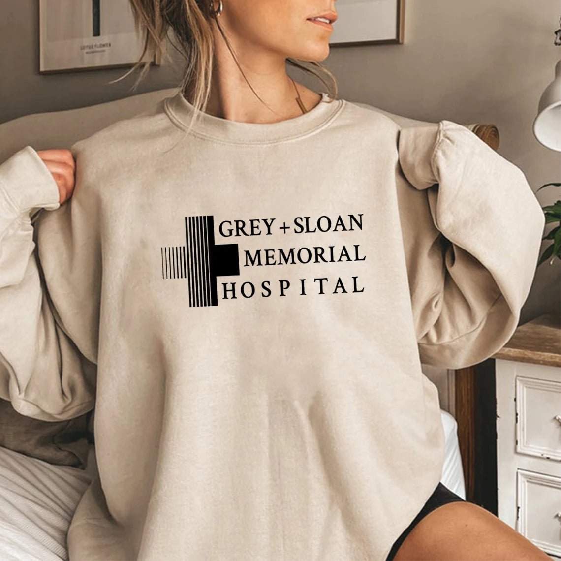 Grey + Sloan Memorial Hospital Unisex Sweatshirts TV Show Hoodies Streetwear Women Top Casual Pullovers Hoodie