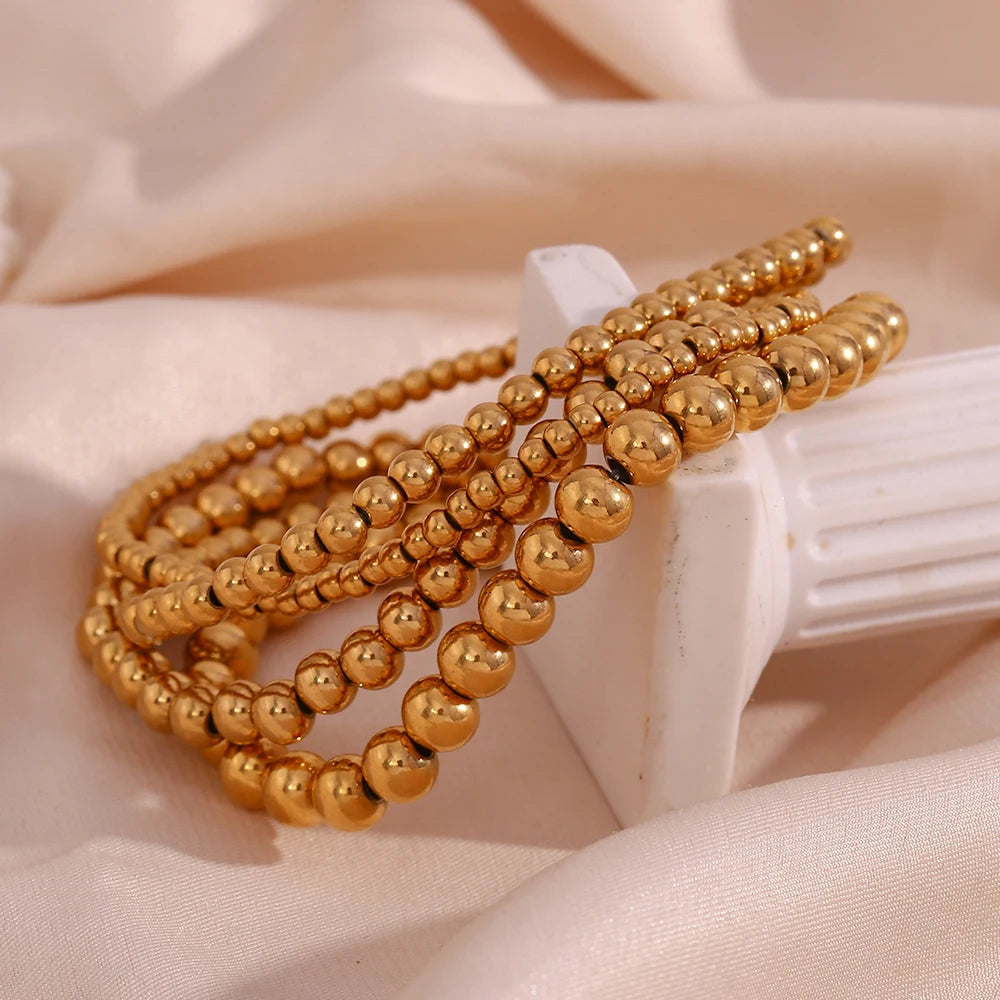 Luxe Gold & Silver Water Beaded Bracelets