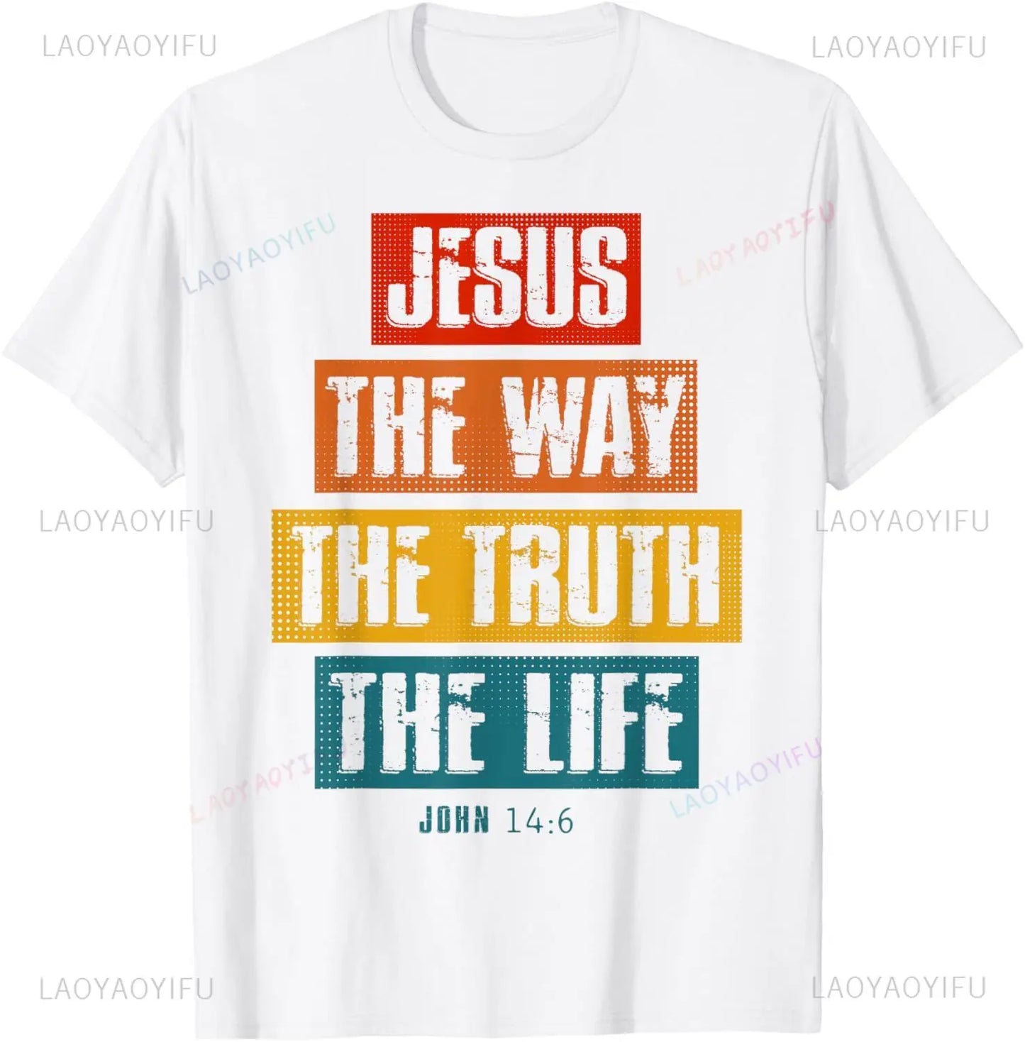 Jesus The Way Truth Life T-Shirt  Graphic T Shirts  Vintage T Shirt Christian T Shirt Women and Men Kids