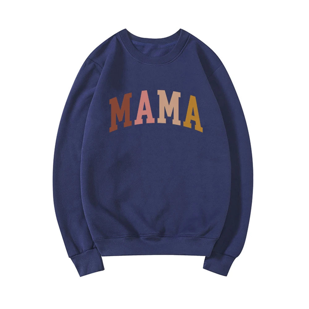 Mama Sweatshirt Mama Gift Grandma Sweatshirts Gift for Mother Mom Hoodie Mama Crewneck Pullovers New Mom Clothes