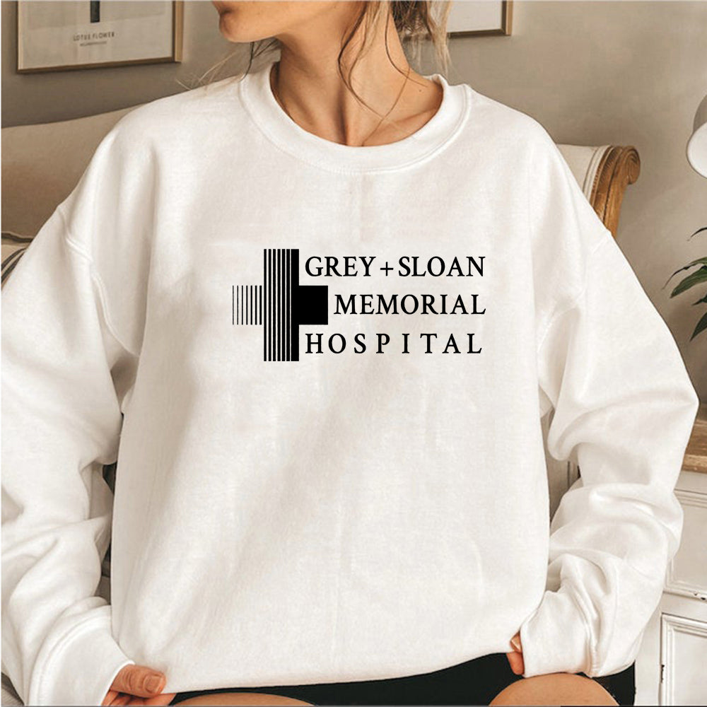 Grey + Sloan Memorial Hospital Unisex Sweatshirts TV Show Hoodies Streetwear Women Top Casual Pullovers Hoodie