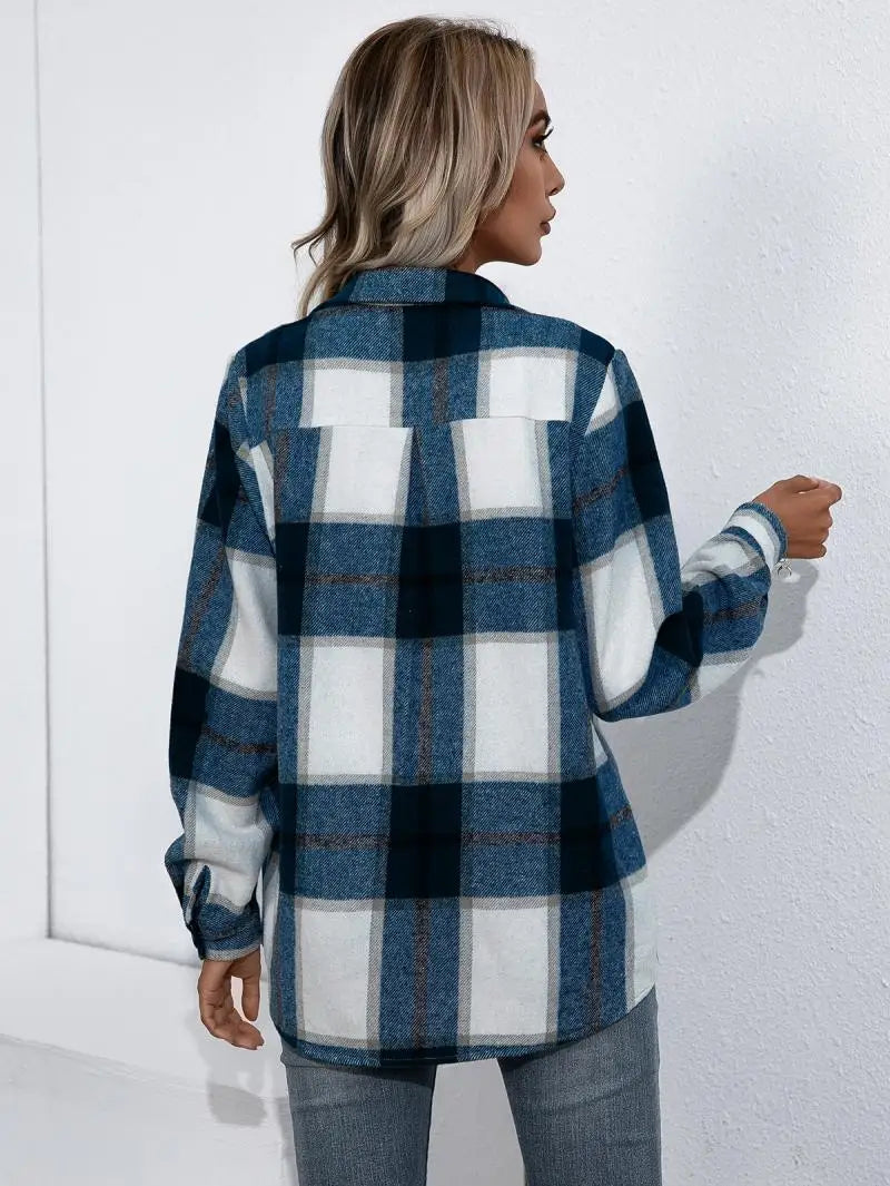 Modern Chic Plaid Coat for Women