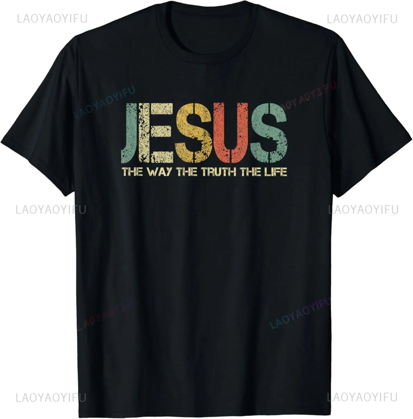 Jesus The Way Truth Life T-Shirt  Graphic T Shirts  Vintage T Shirt Christian T Shirt Women and Men Kids