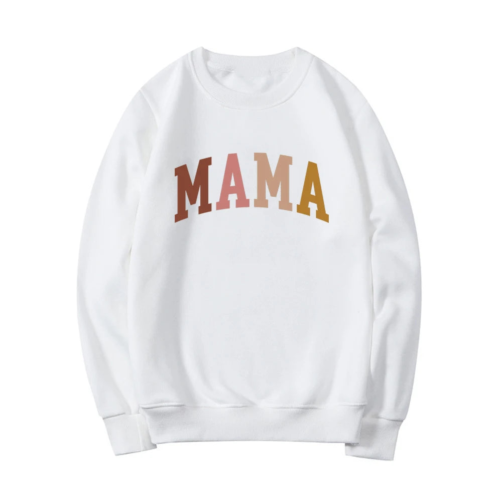 Mama Sweatshirt Mama Gift Grandma Sweatshirts Gift for Mother Mom Hoodie Mama Crewneck Pullovers New Mom Clothes