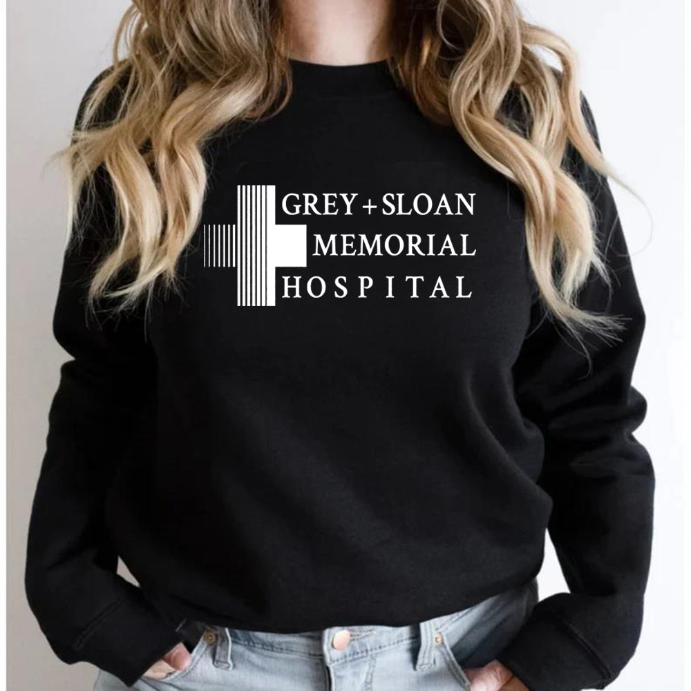 Grey + Sloan Memorial Hospital Unisex Sweatshirts TV Show Hoodies Streetwear Women Top Casual Pullovers Hoodie