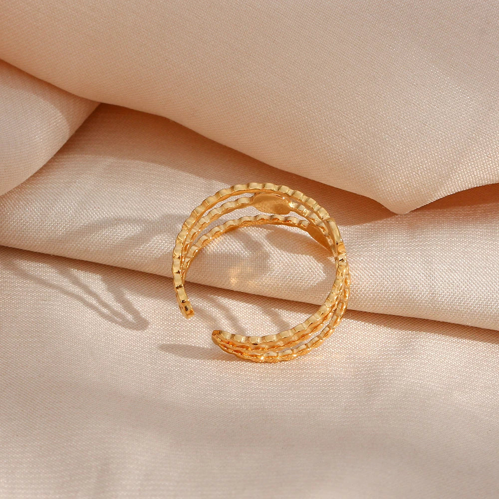 Twilight Gold Ring Adjustable Ring