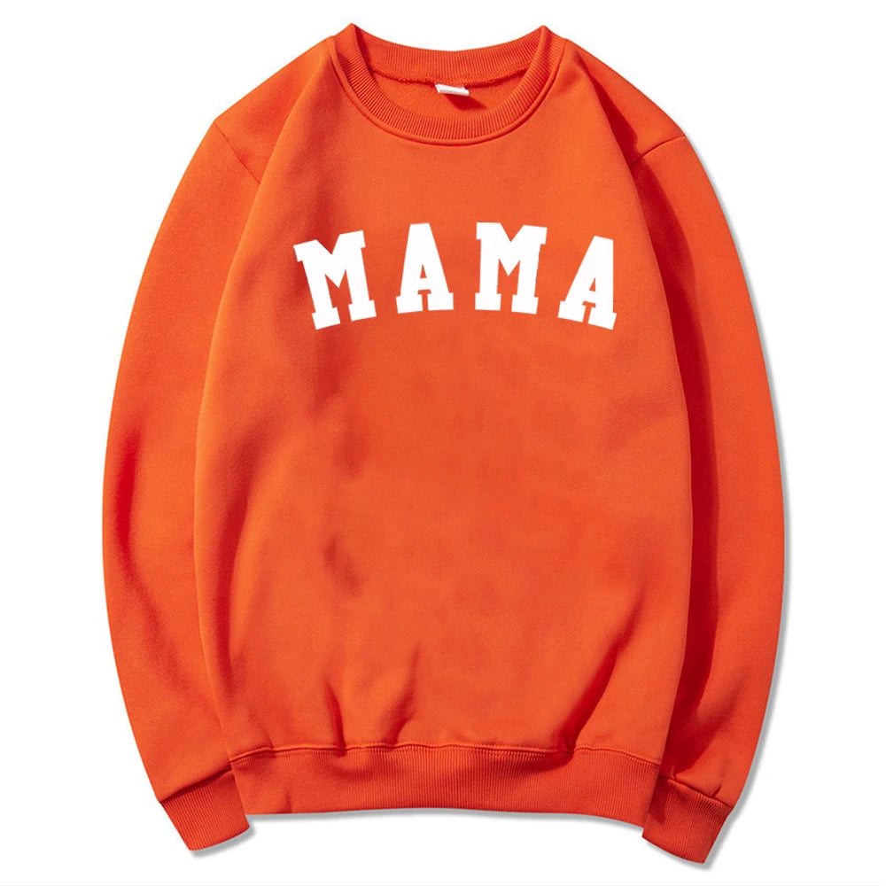 Mama Sweatshirt Mom Hoodie Mother's Day Pullovers Mom Birthday Gift Pregnancy Announcement Sweatshirts Casual Tops Hoodies