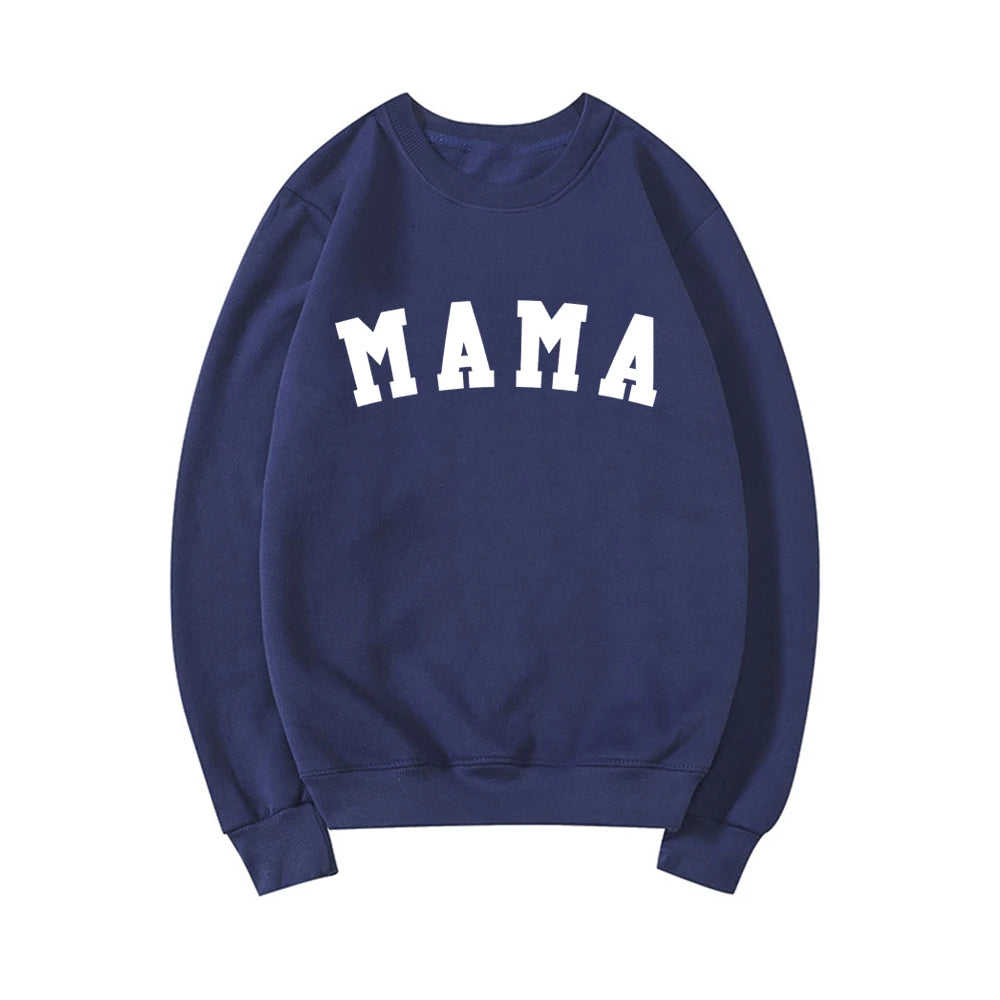 Mama Sweatshirt Mom Hoodie Mother's Day Pullovers Mom Birthday Gift Pregnancy Announcement Sweatshirts Casual Tops Hoodies